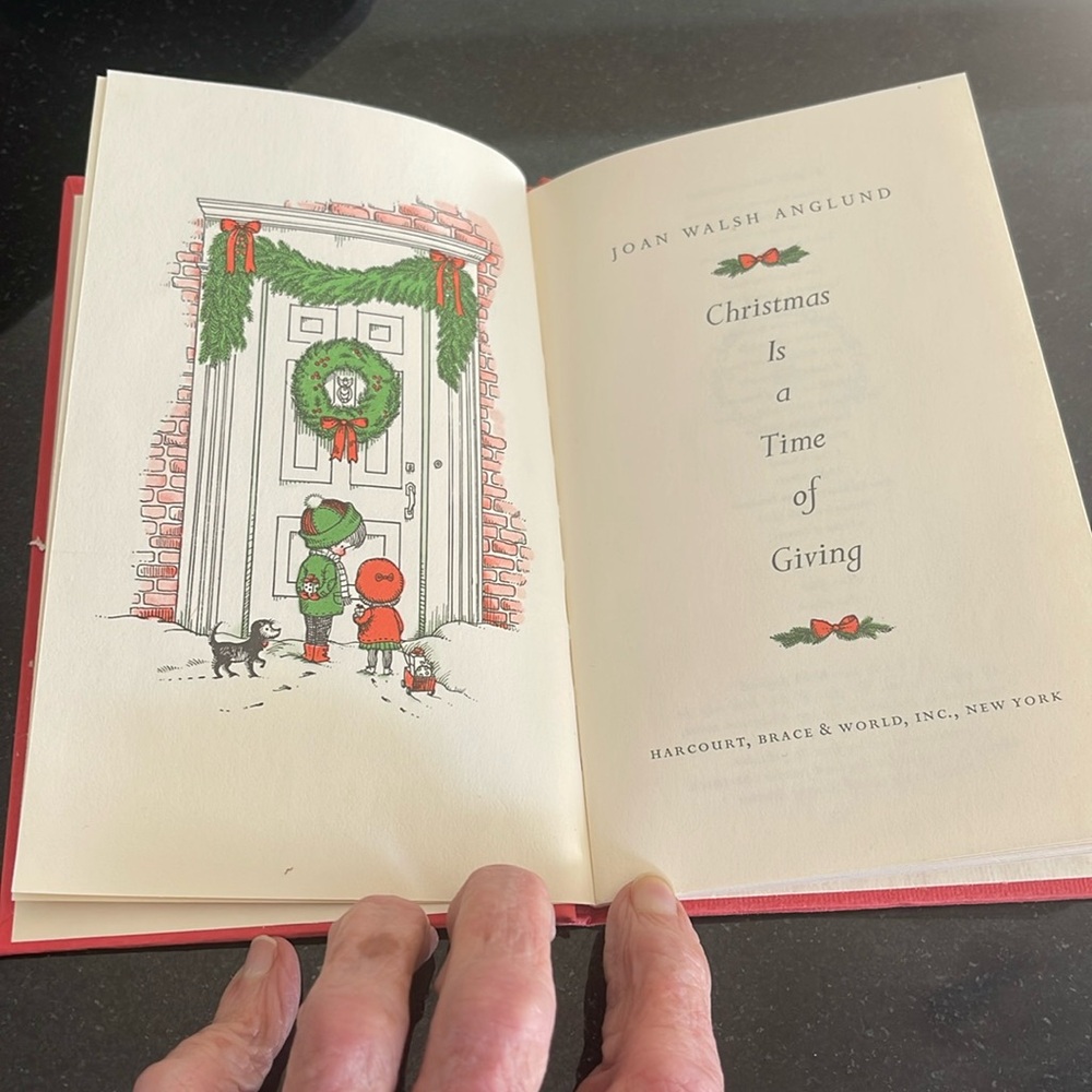 1st Edit. Joan Walsh Anglund "Christmas Is A Time of Giving" Harcort Brace, 1961